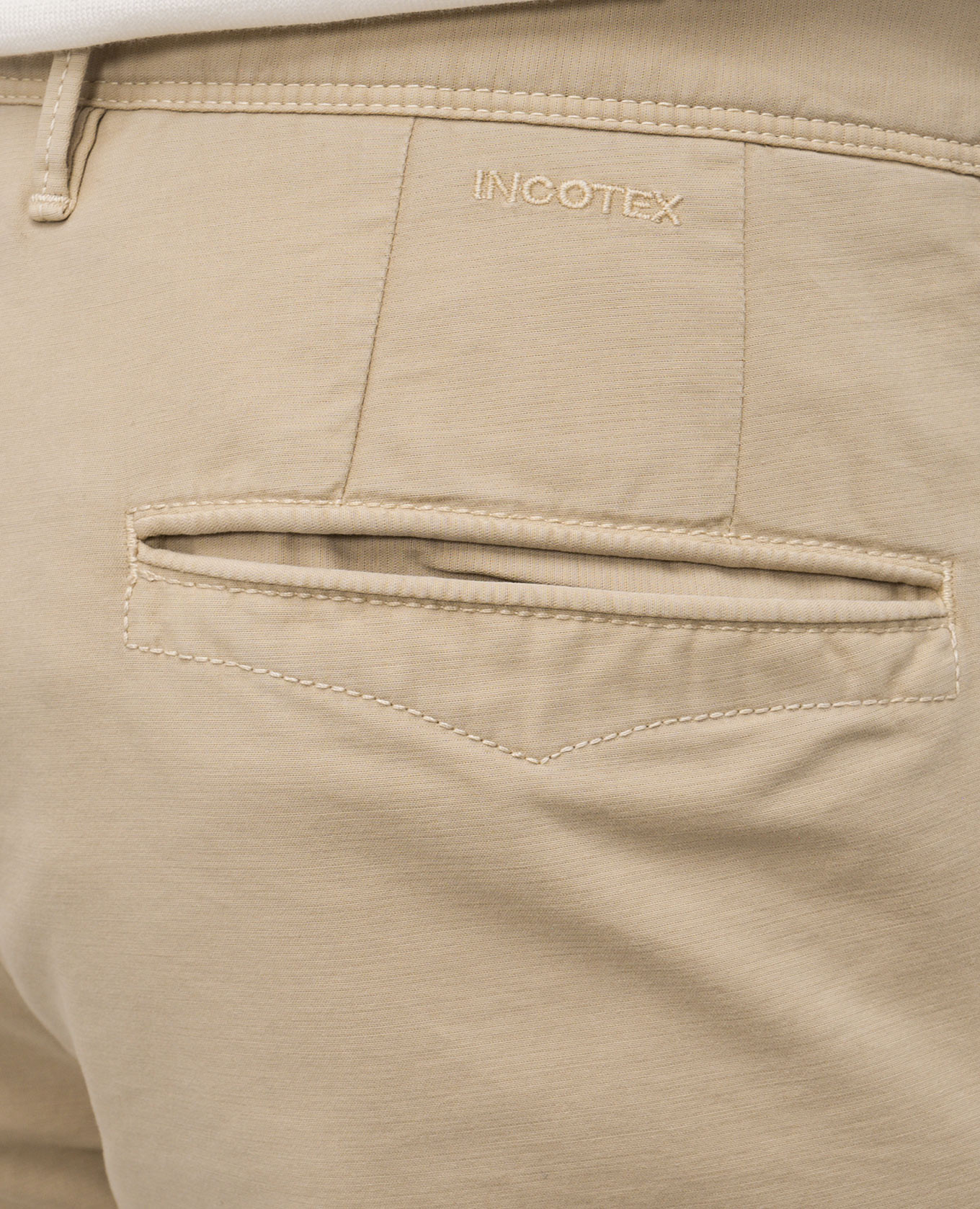 Beige pants with logo Incotex 5