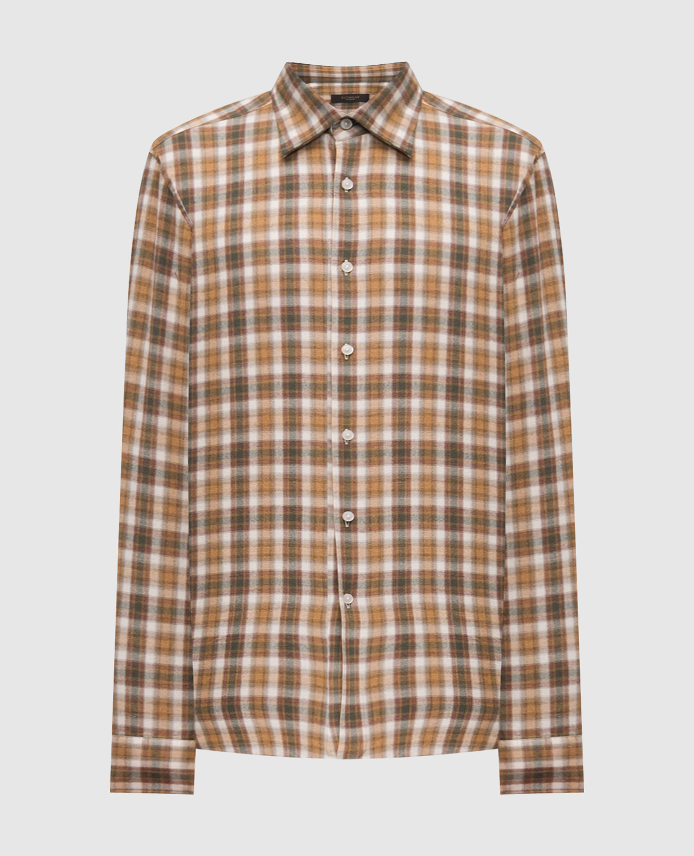 Beige checkered shirt Slowear