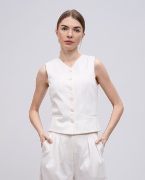 Max Mara White MIRELLA patterned vest MIRELLA