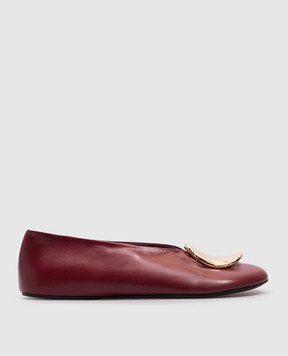 Jil Sander Burgundy leather ballet flats J15WZ0029P8226