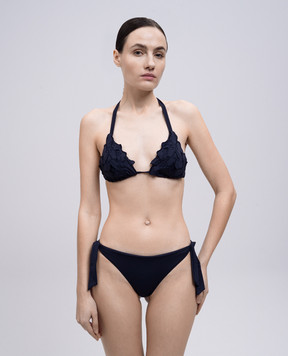 Twinset Blue swimsuit with floral print 251LMMV22