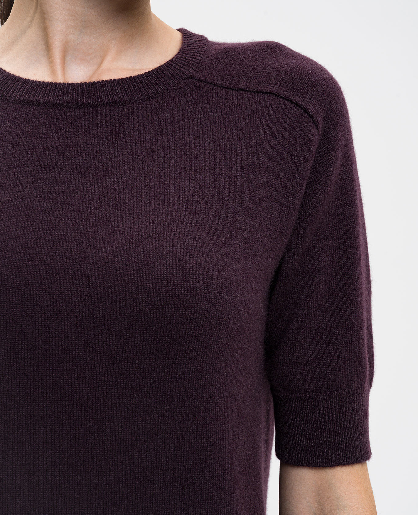 

Kenza burgundy cashmere top LISA YANG
