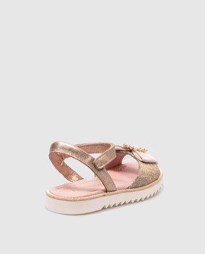 Pretty Ballerinas Children's beige combination sandals Esti with crystals 51266
