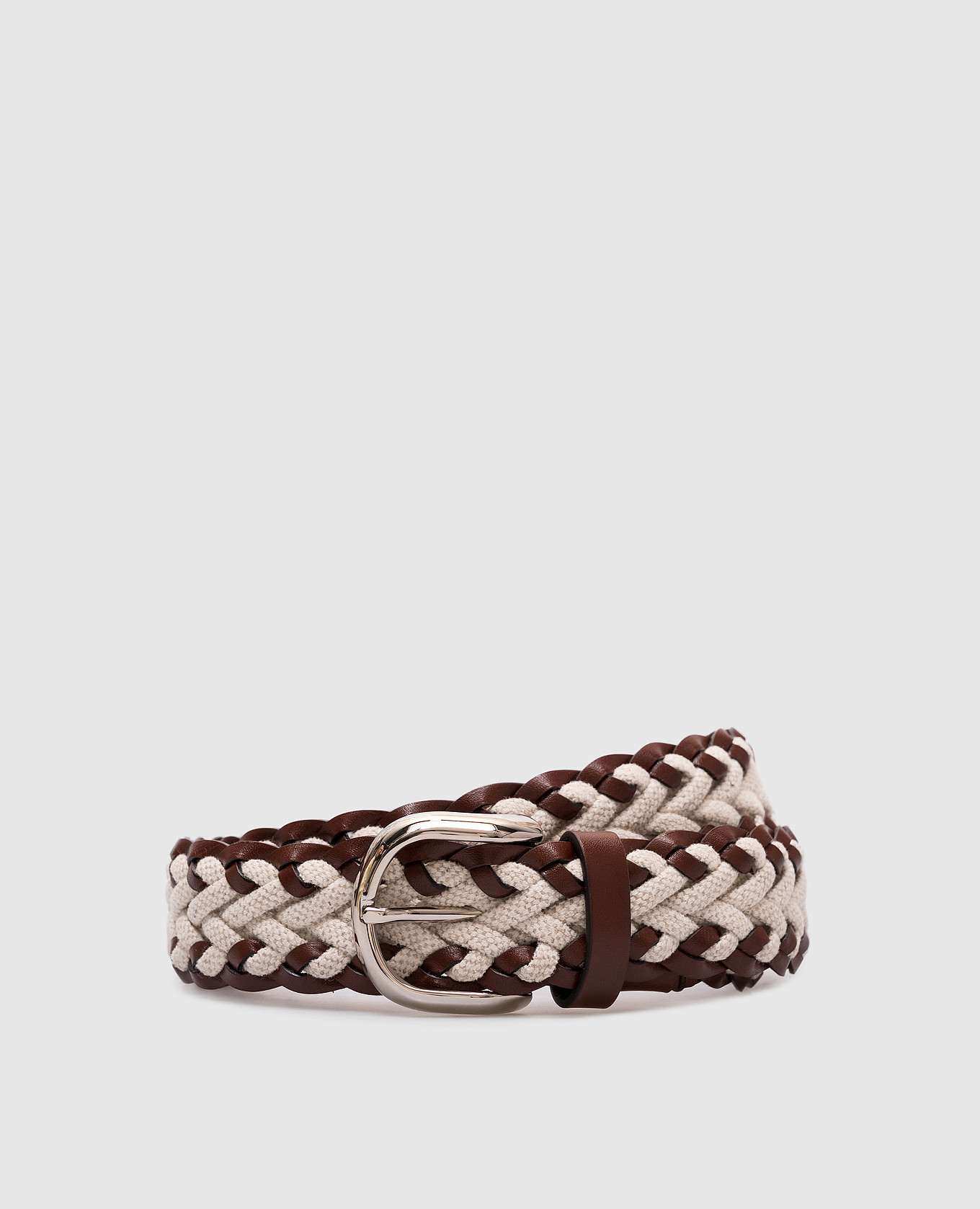 

Beige combination belt with weaving Brunello Cucinelli