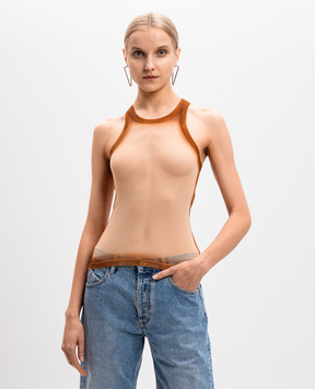 The Attico Beige top with a gradient effect 250WCN00004PAA086SP