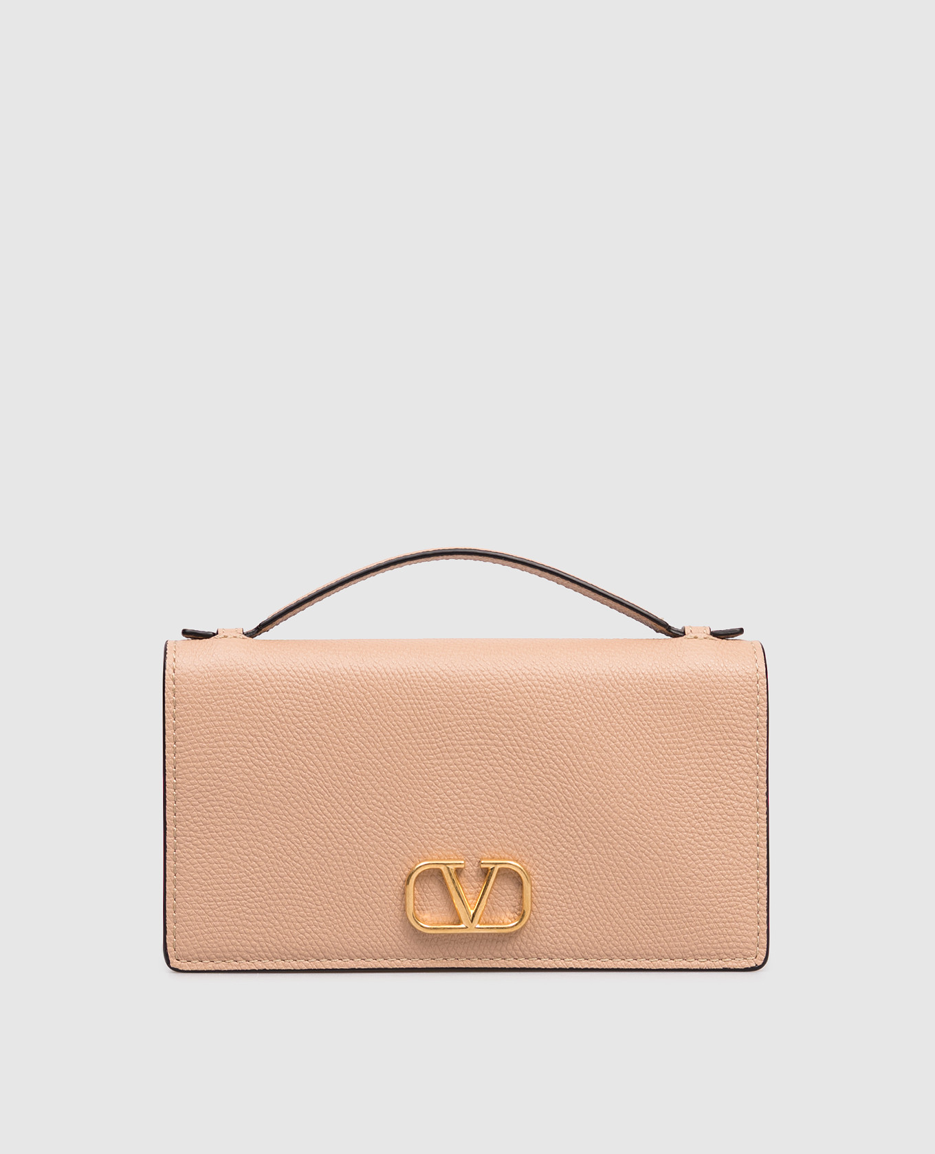 

Beige leather bag with logo Valentino