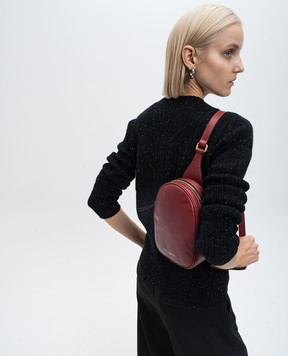 Gianni Chiarini Nina burgundy leather sling bag with logo print MP11271FOUCLD