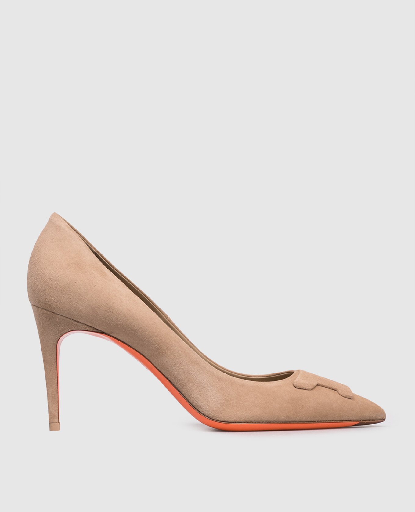 Beige suede shoes Santoni