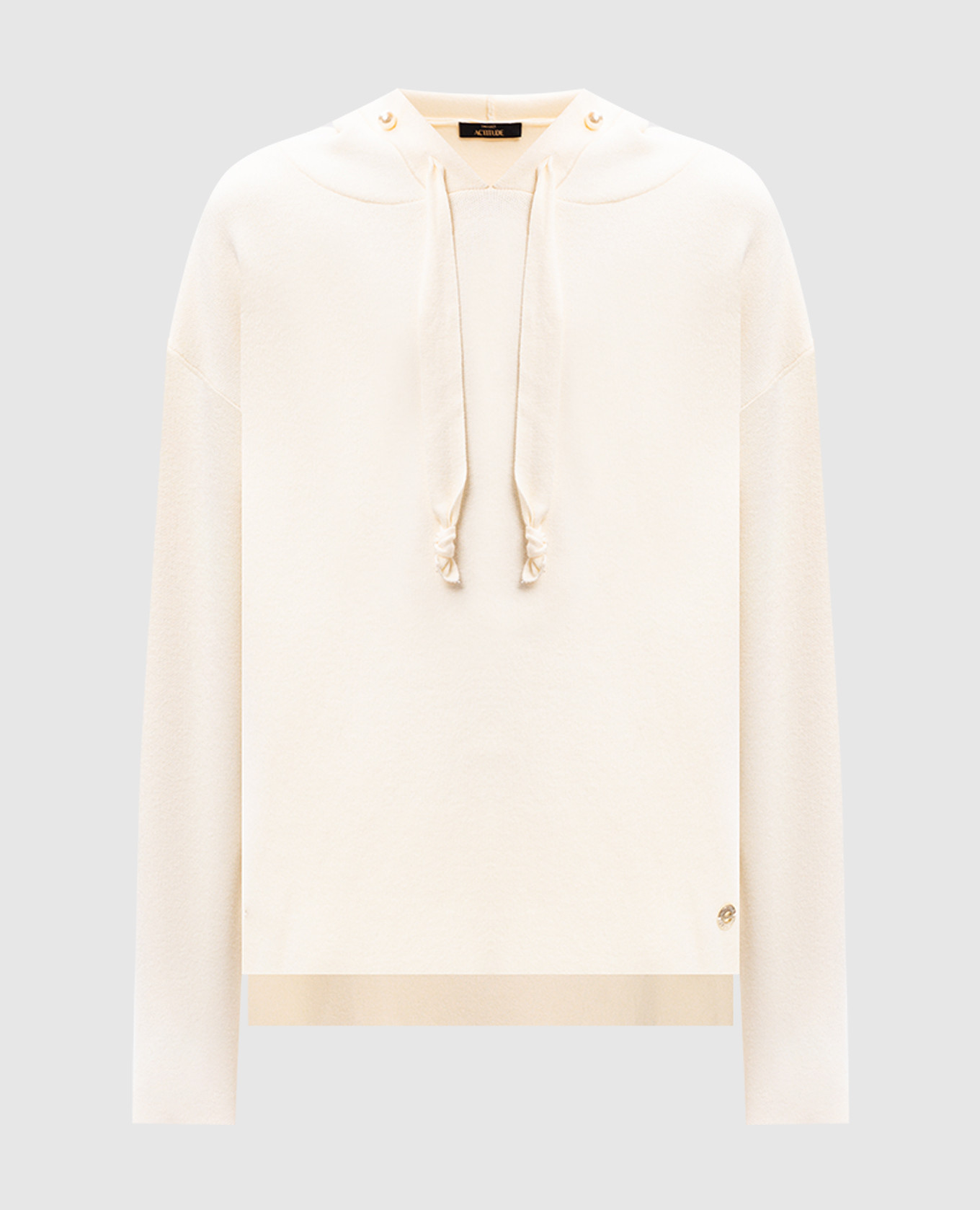 

Beige hoodie with beads Twinset Actitude