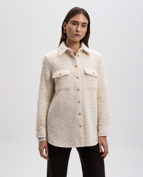 Gabriela Hearst White John Austin shirt with linen 1241151C075