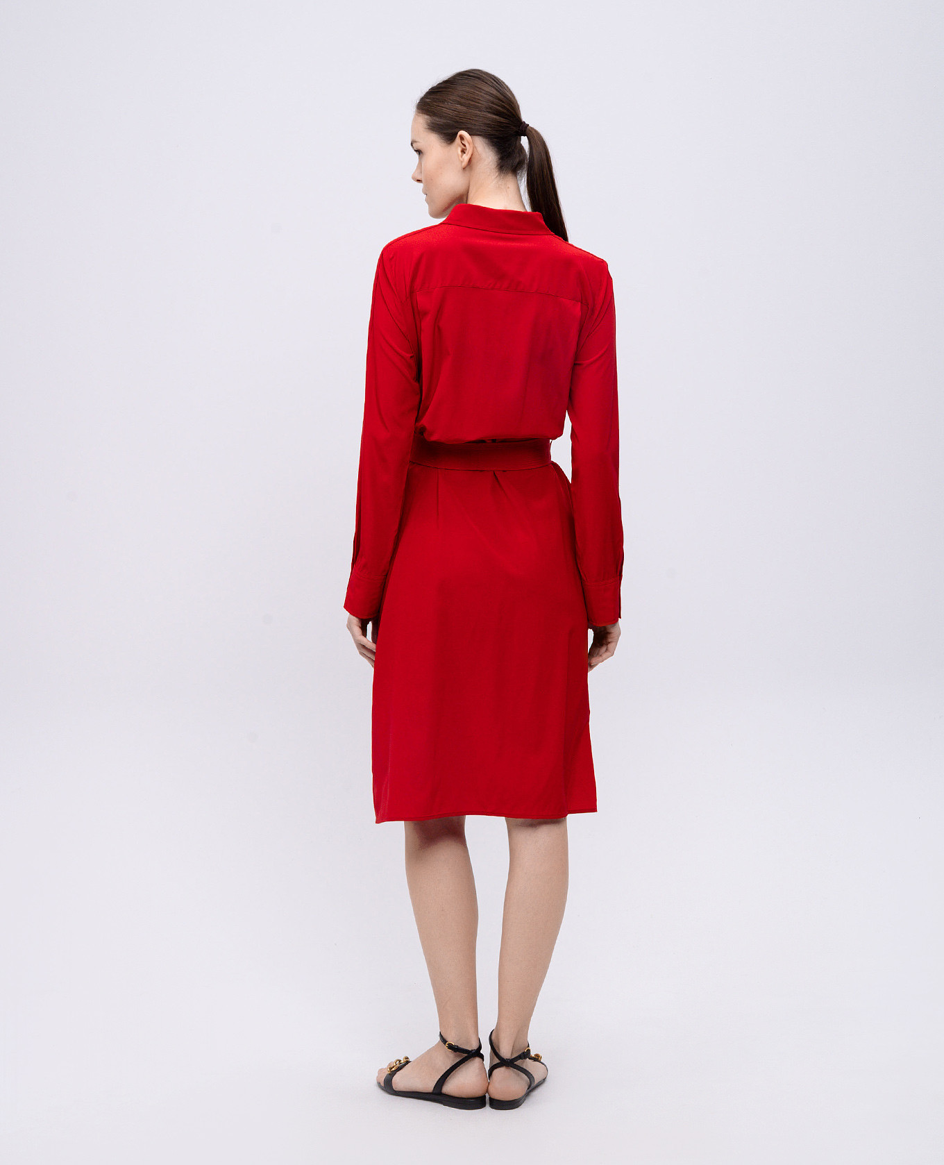 

McKenna red silk shirt dress PROENZA SCHOULER