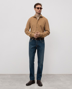 Peserico Brown corduroy shirt R56042T0D02357