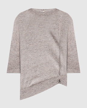 BOBOUTIC Gray cashmere, silk and linen top 4805