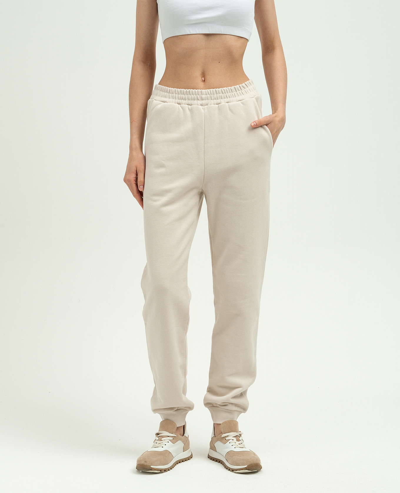 

Beige logo joggers Dondup