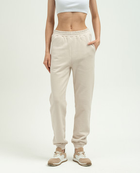 Dondup Beige logo joggers F234KF0206DXXX