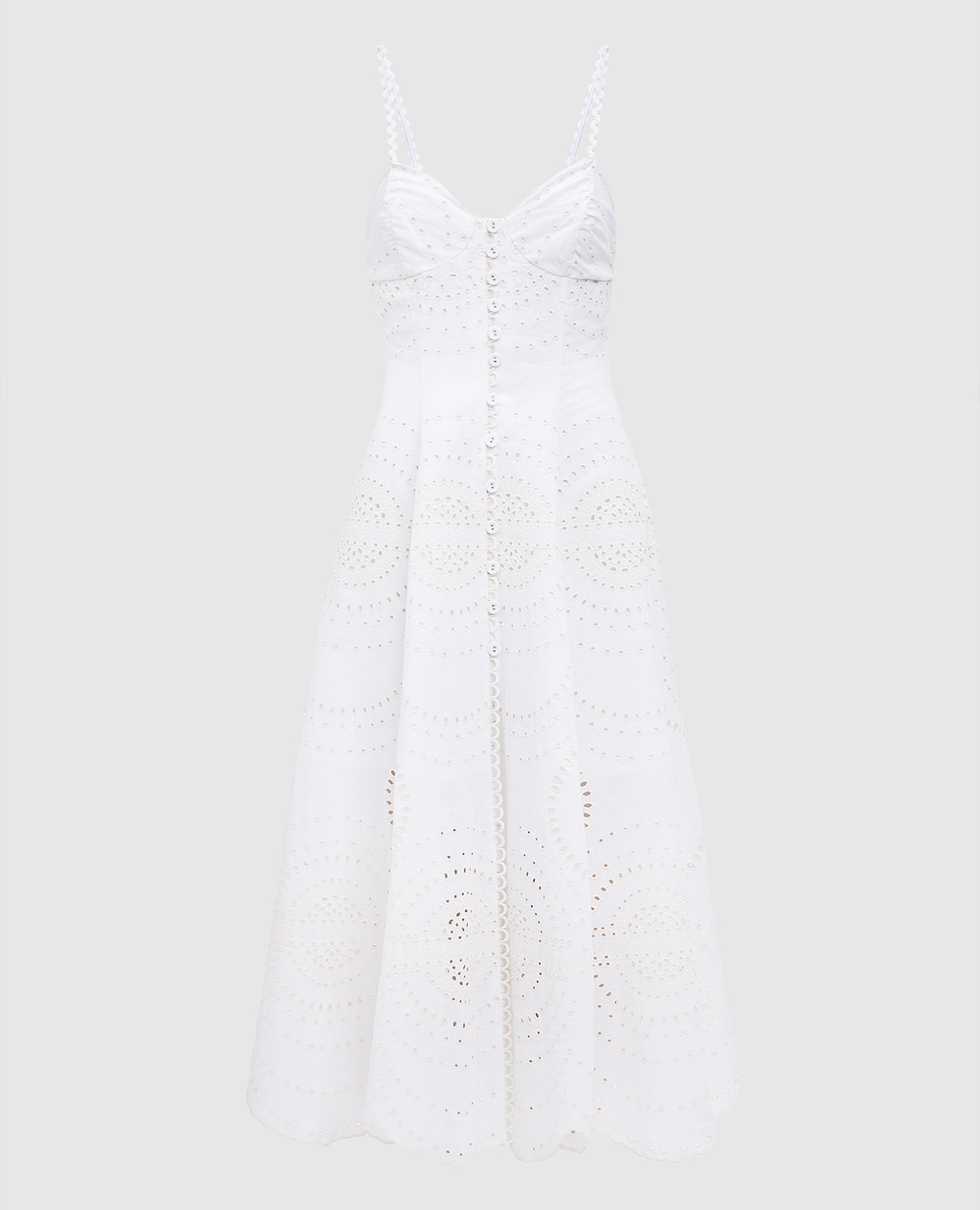 Catta white embroidered linen dress Charo Ruiz