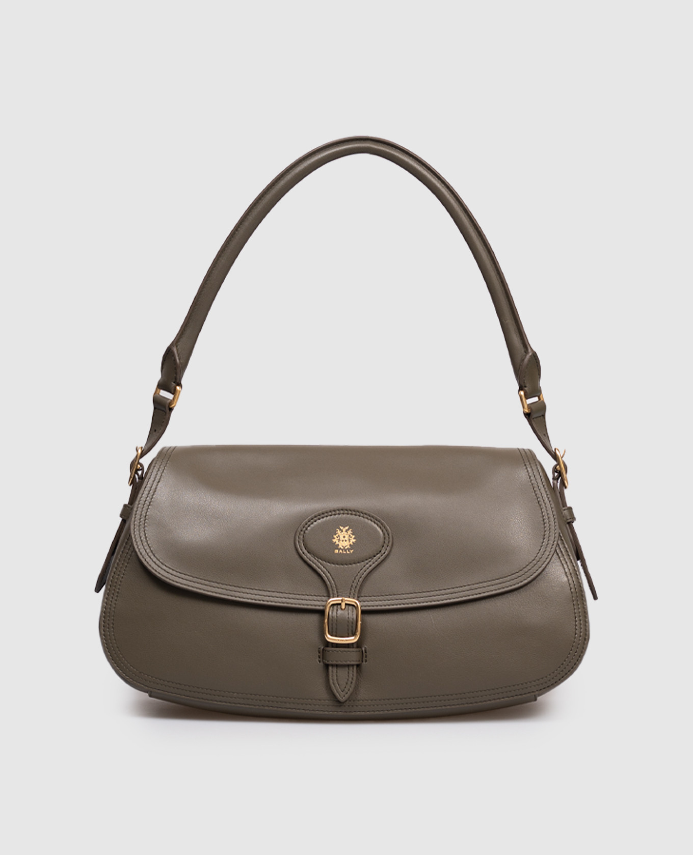 

Khaki leather bag Bally