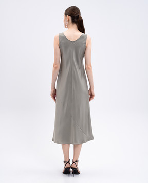 Max Mara FORMOSA green silk dress FORMOSA