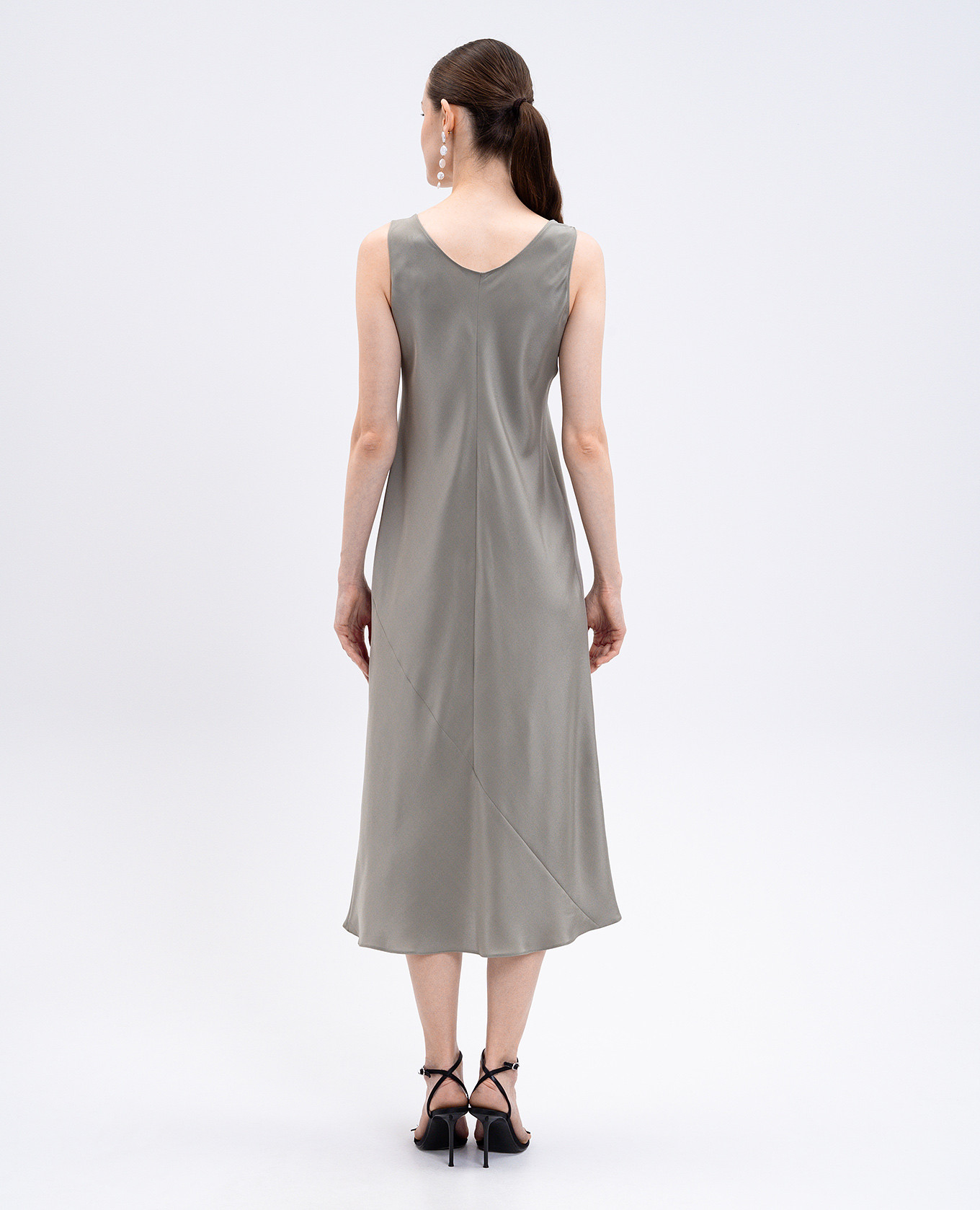 FORMOSA green silk dress Max Mara 3