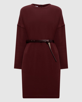 Brunello Cucinelli Burgundy wool dress MA009A4123