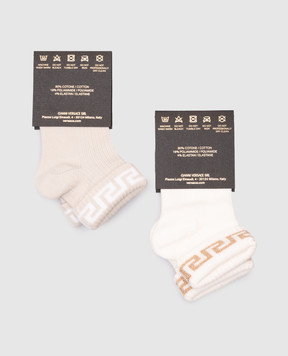 Versace Greca children's socks set 10209451A15238