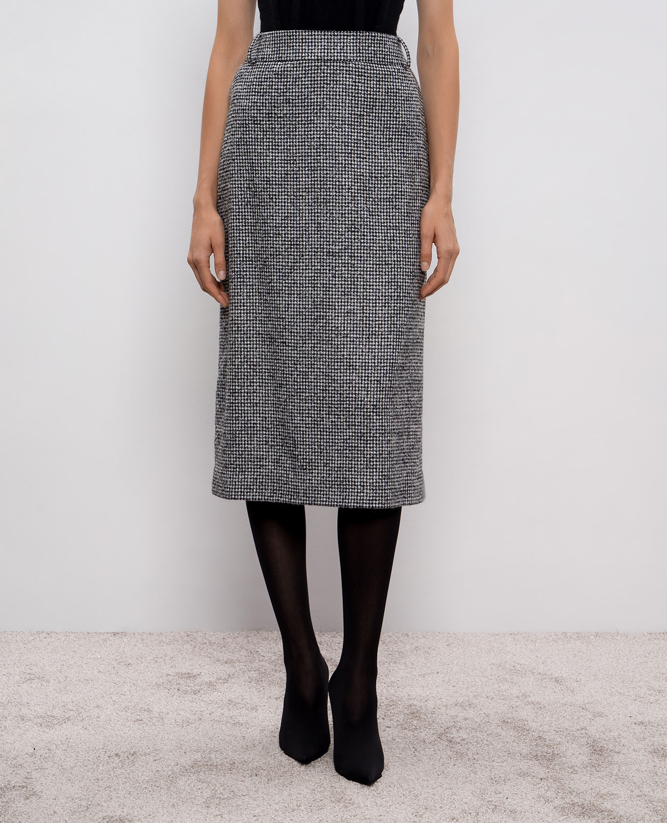 

Patterned wool skirt Ermanno Scervino, Grey