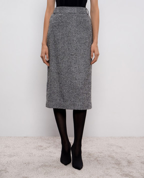 Ermanno Scervino Patterned wool skirt D472O711WGO