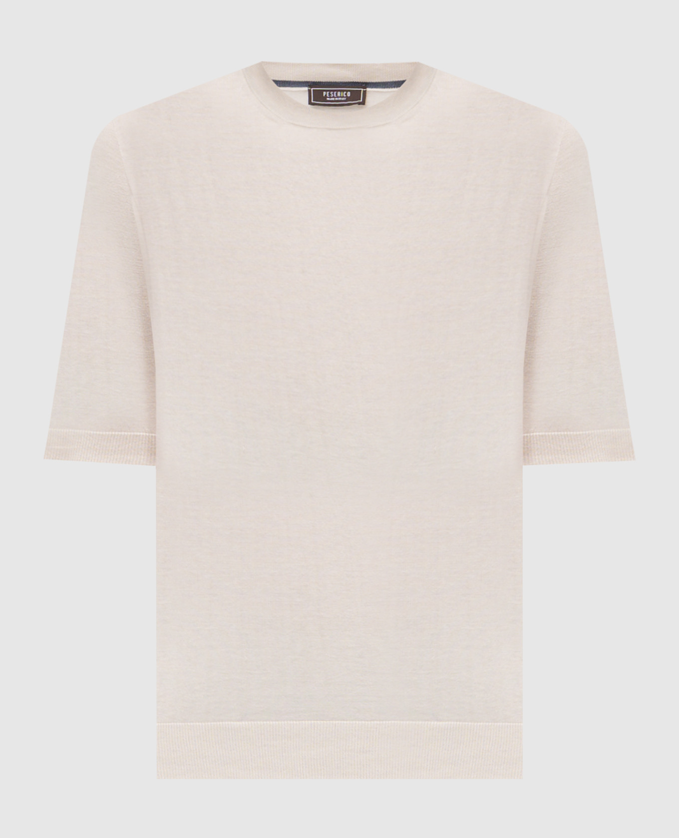 

Beige silk t-shirt Peserico