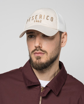 Peserico Beige cap with logo embroidery R76034C0RCC112