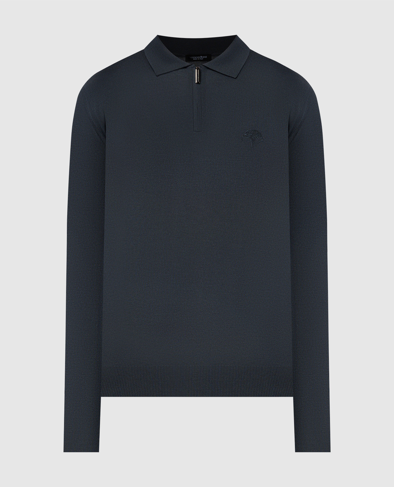 

Gray wool polo with logo embroidery Stefano Ricci, Grey