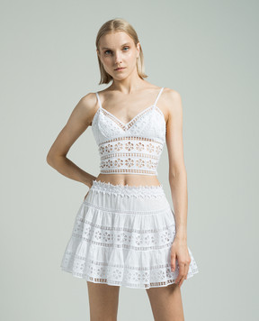 Charo Ruiz Melie white top with lace 241115