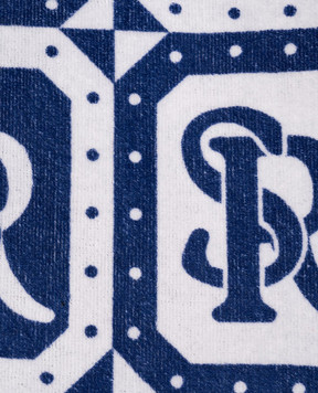 Stefano Ricci Blue towel with monogram logo print YTELM03SPSR03