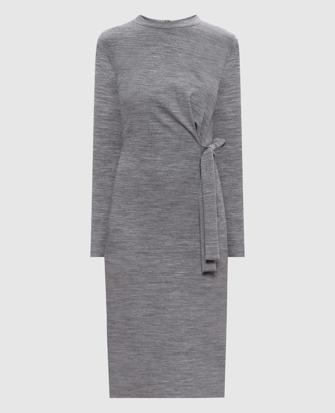 Gray melange dress with wool Peserico