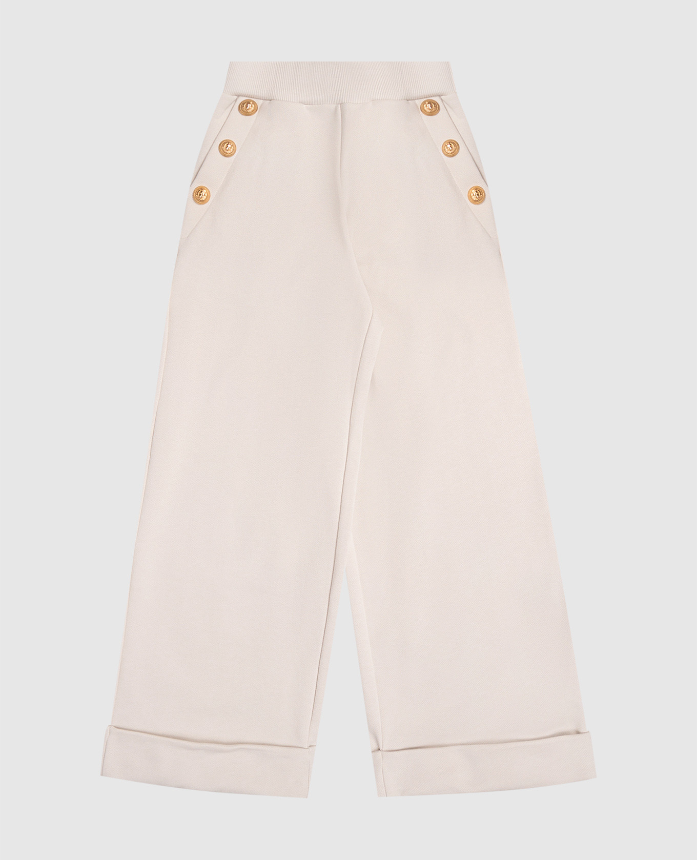 Children&#39;s beige pants with lapels Balmain