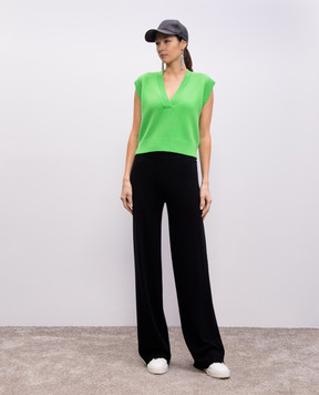 Allude Green wool and cashmere vest 25217632