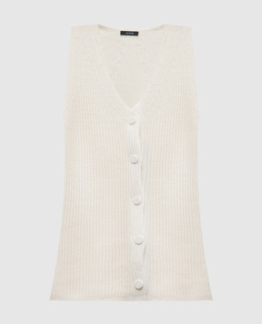 JOSEPH Beige vest with linen JF008278