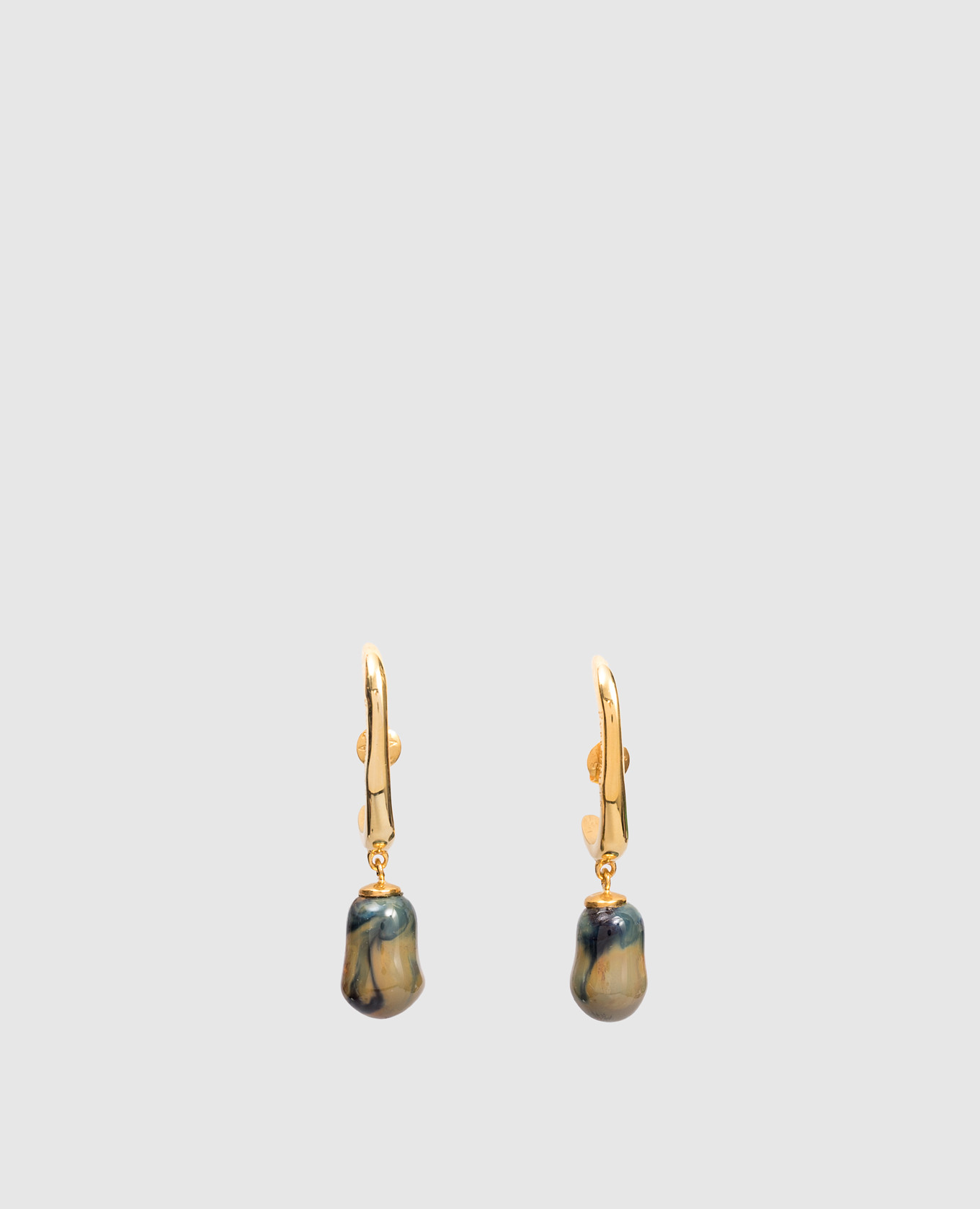 

Fluid Hook Ocean gold earrings with 22k gold plating House of Fou, Golden