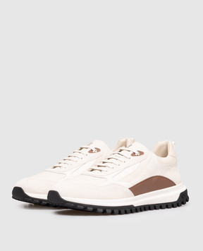 Stefano Ricci Leather sneakers with monogram logo UV30G6620SDPMVH