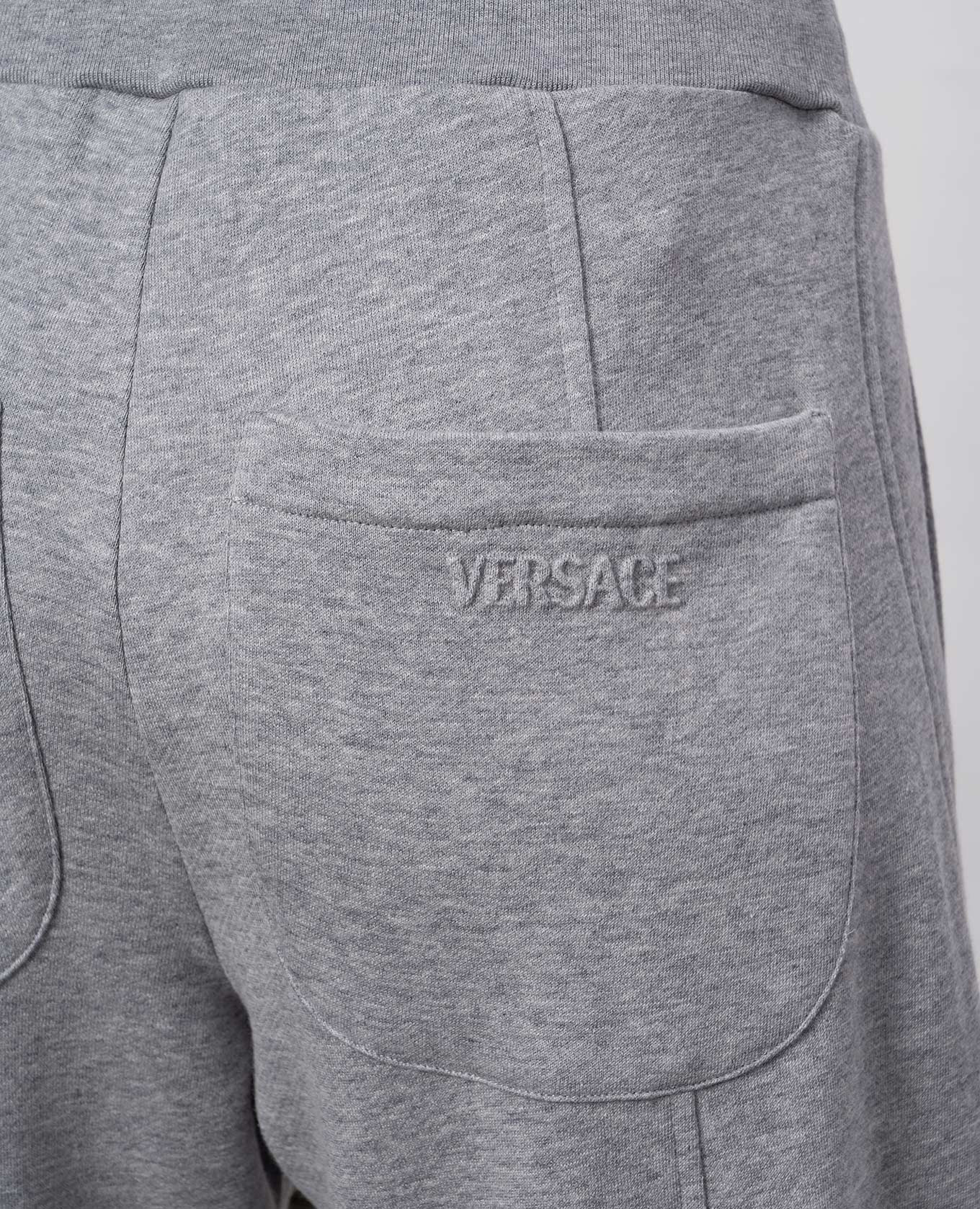 

Grey melange cashmere sweatpants Versace