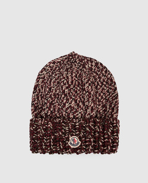 Moncler Wool hat with logo patch K20933B00039M1282