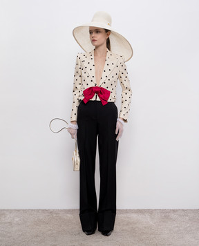Valentino Black wool trousers with lapels 6B0RB6F08VB