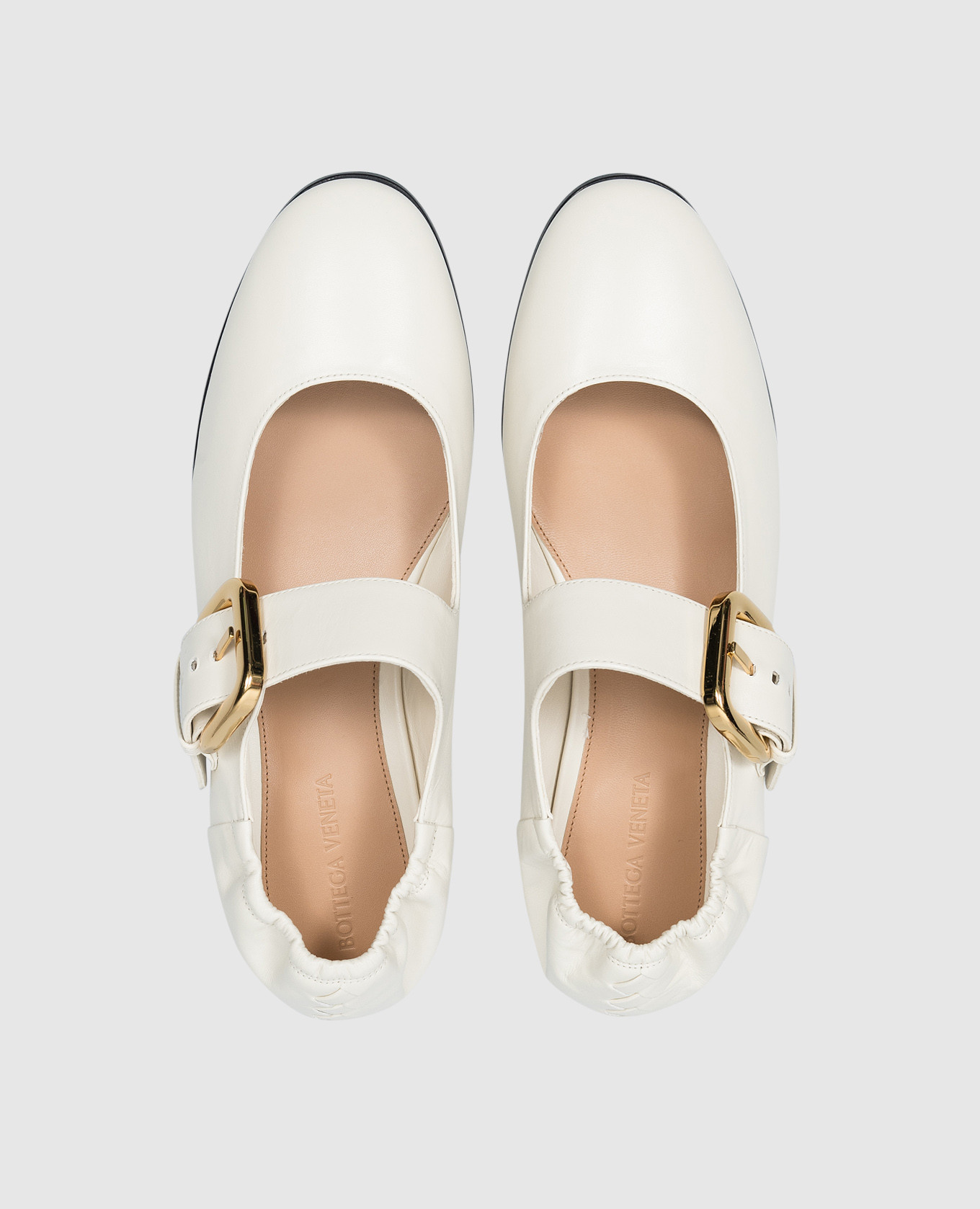 

Mary-Jane white leather ballet flats Bottega Veneta