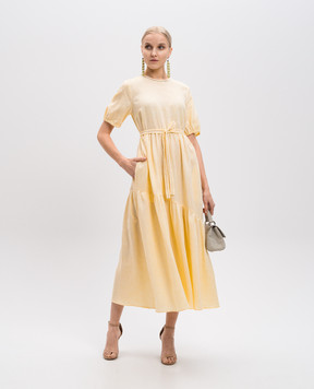 Peserico Yellow linen maxi dress S02163A02600