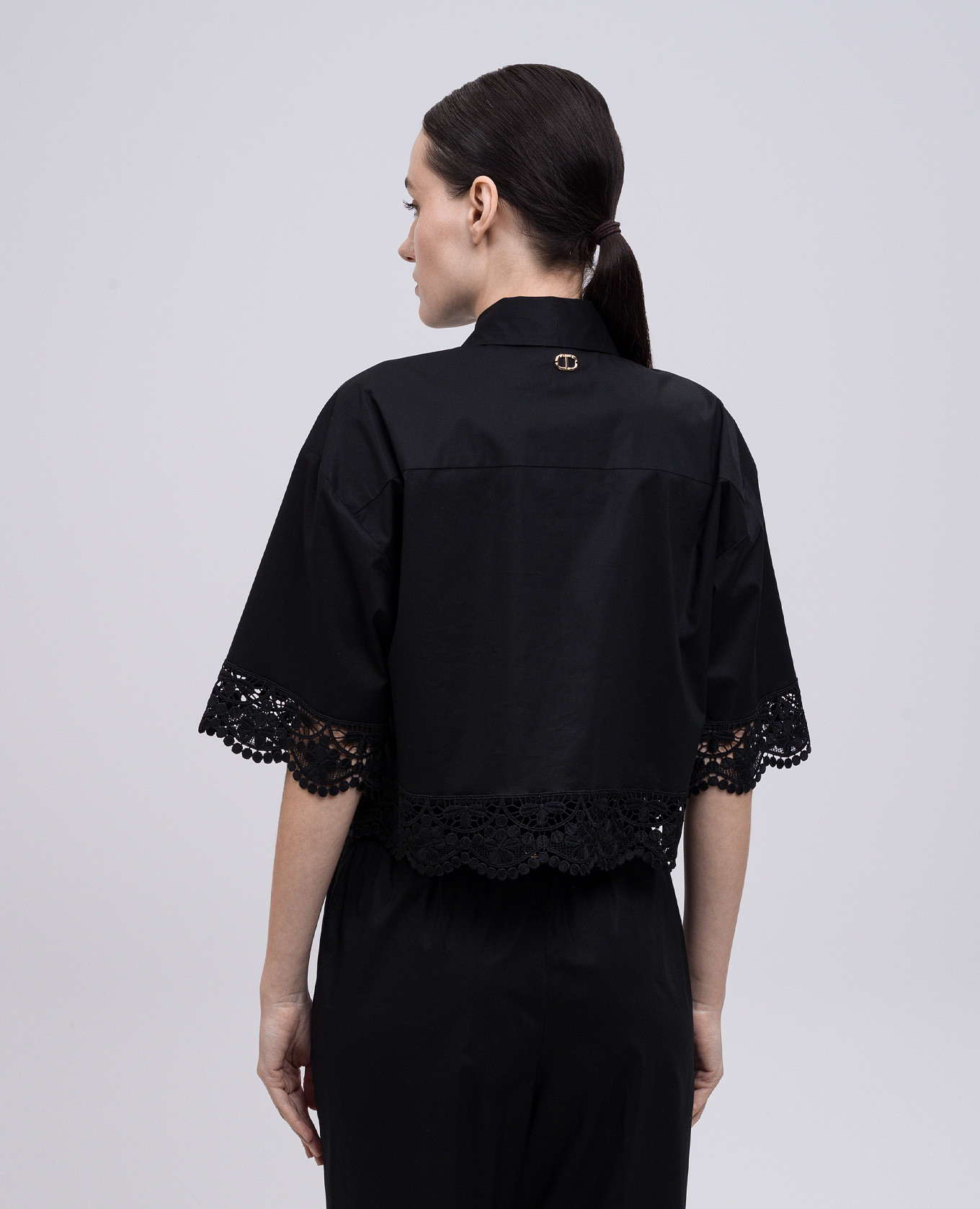 

Black shirt with lace Twinset