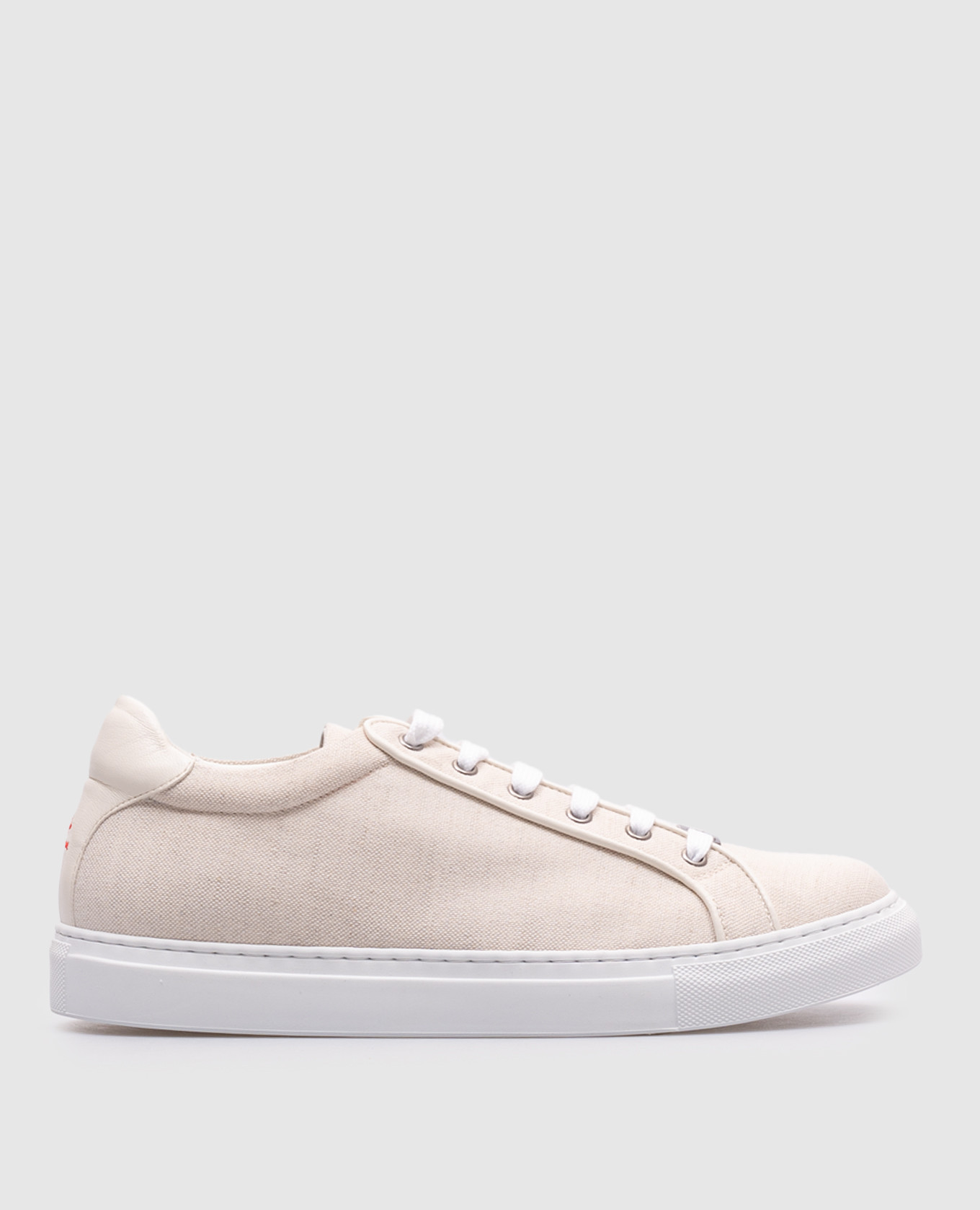 

Beige sneakers with emblem ISAIA