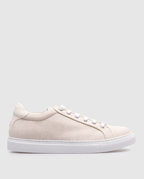 ISAIA Beige sneakers with emblem SNY01899340