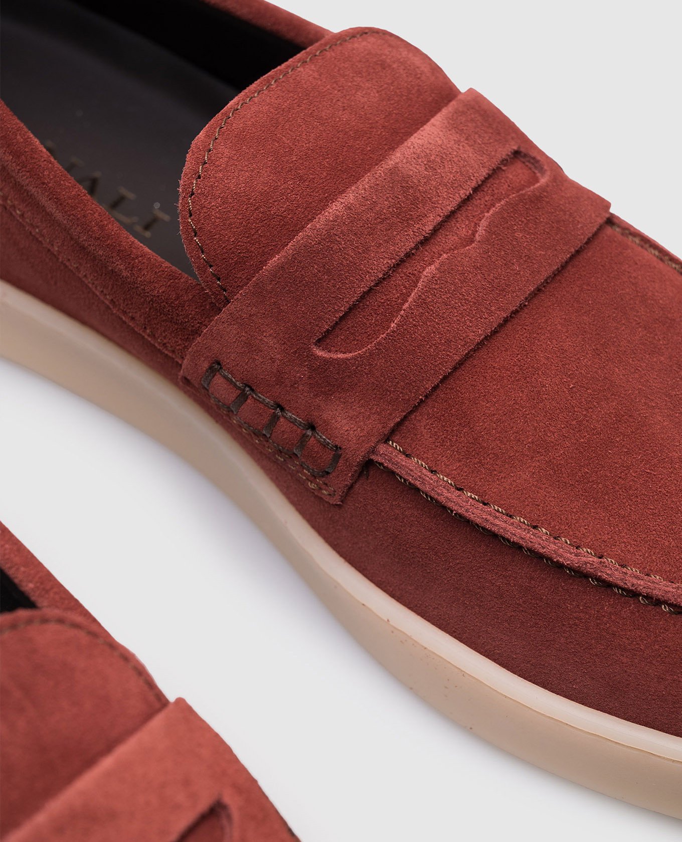 

Burgundy suede loafers Canali