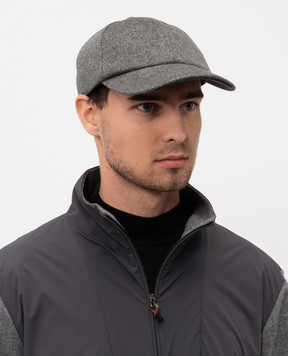 Sease Gray cashmere cap AC032TN194