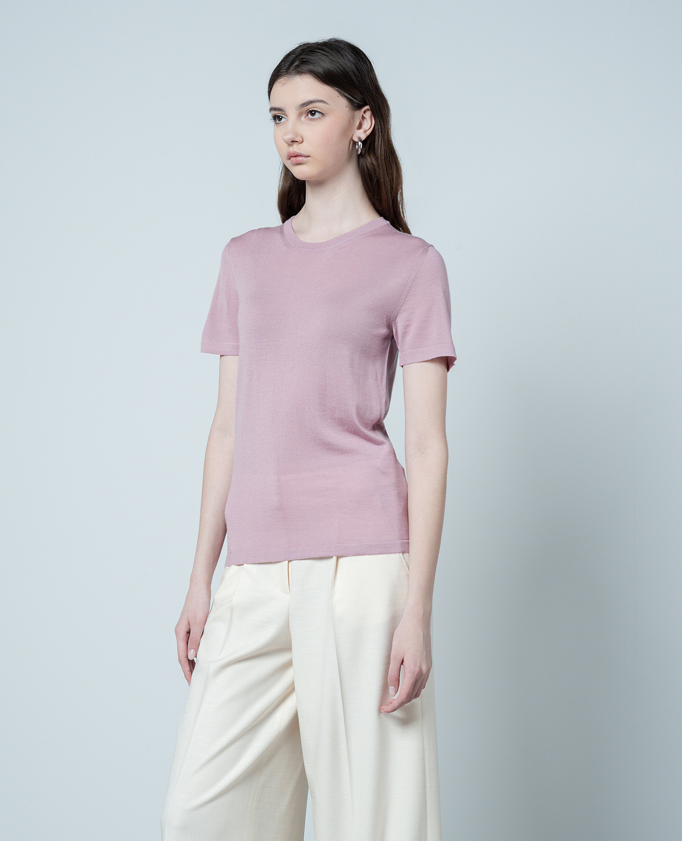 

Pink T-shirt made of wool, silk and cashmere Babe Pay Pls
