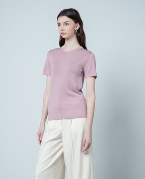 Babe Pay Pls Pink T-shirt made of wool, silk and cashmere MD9802318467R